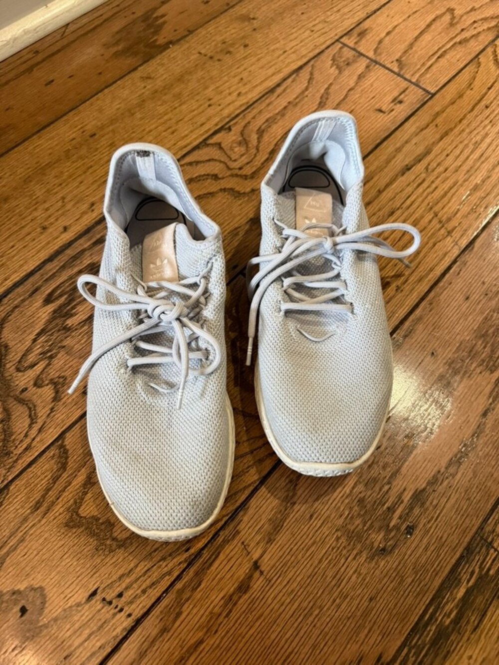 adidas Pharrell Tennis Hu Gray Knit Sneakers 8.5